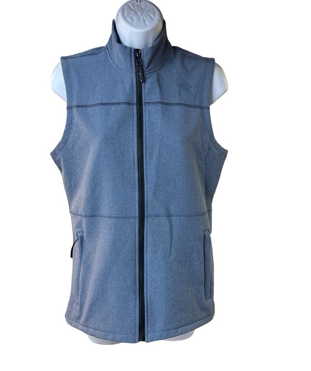 Rabbit Zip & Zoom 2.0 Vest Full Zip Sleeveless Running Blue Outdoor Sz Small